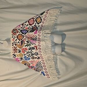 Hand Crafted Peacock Design Poncho